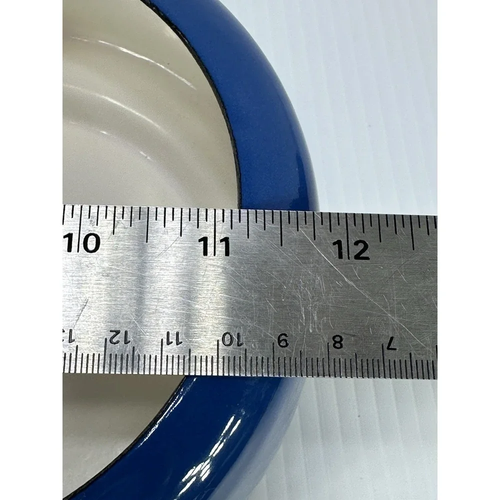 Vintage Dansk‎ Designs Blue Enamel Fondue Pot Pan NO LID Pot Only Chip On Handle